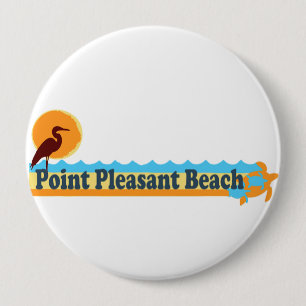 Badge Rond 10 Cm Plage agréable de point