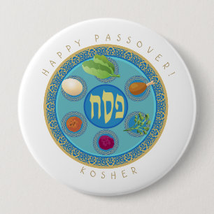 Badge Rond 10 Cm Plat Pesach cacher de pâque