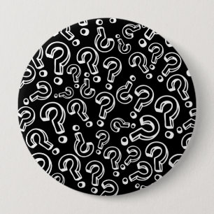 Badge Rond 10 Cm Points d'interrogation