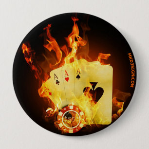 Badge Rond 10 Cm Poker