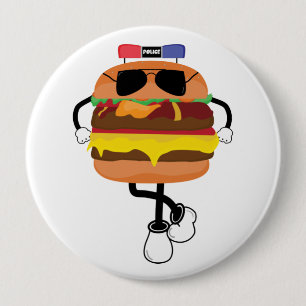 Badge Rond 10 Cm Police cool de Burger