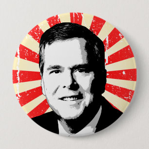 Badge Rond 10 Cm Portrait de Jeb Bush