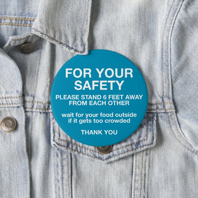 Badge Rond 10 Cm Pour votre sécurité (En situation)