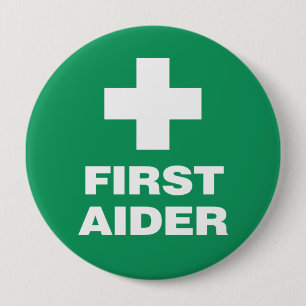 Badge Rond 10 Cm Premier Aider