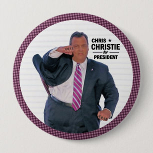 Badge Rond 10 Cm Président de Chris Christie en 2016