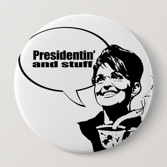 Badge Rond 10 Cm Presidentin et substance (Devant)