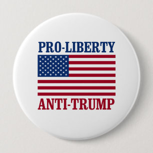 Badge Rond 10 Cm Pro-Liberté Anti-Trump - Anti-Trump -
