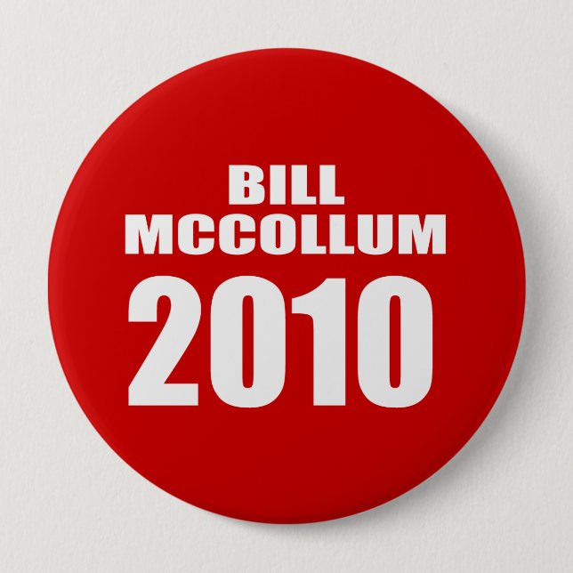 BADGE ROND 10 CM PROJET DE LOI MCCOLLUM POUR LE GOUVERNEUR (Devant)