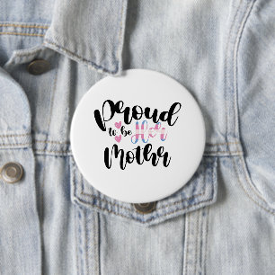 Badge Rond 10 Cm Proud To Be Her Mom LGBTQ Transgender Parent Trans