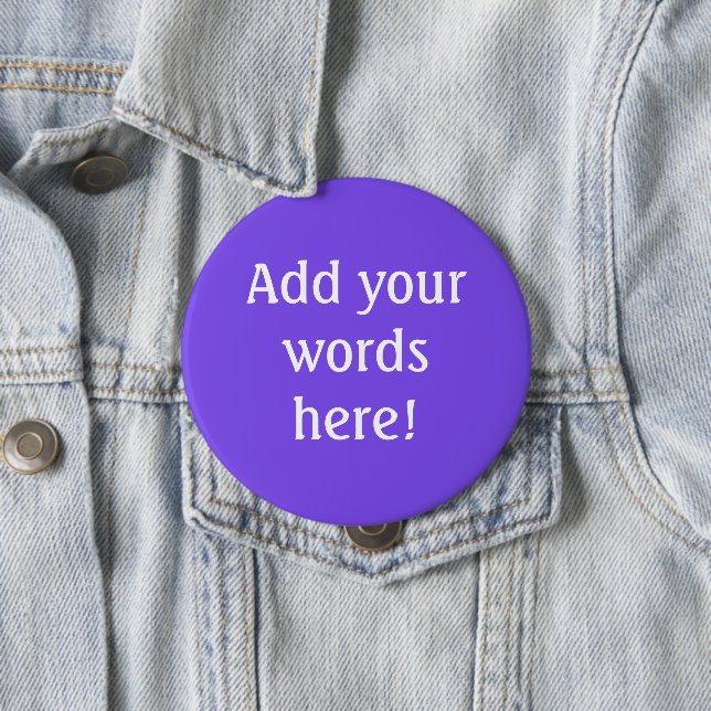 Badge Rond 10 Cm Purple personnalisé (En situation)