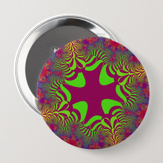 Badge Rond 10 Cm Rainbow Berry Cross (Devant & derrière)