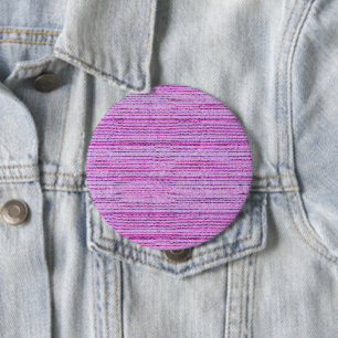 Badge Rond 10 Cm rayures roses textiles