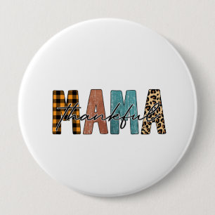 Badge Rond 10 Cm Remerciements Mama Automne Typographie