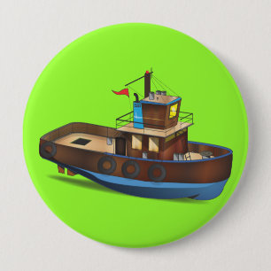 Badge Rond 10 Cm Remorqueur