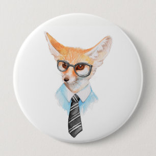 Badge Rond 10 Cm Renard cool