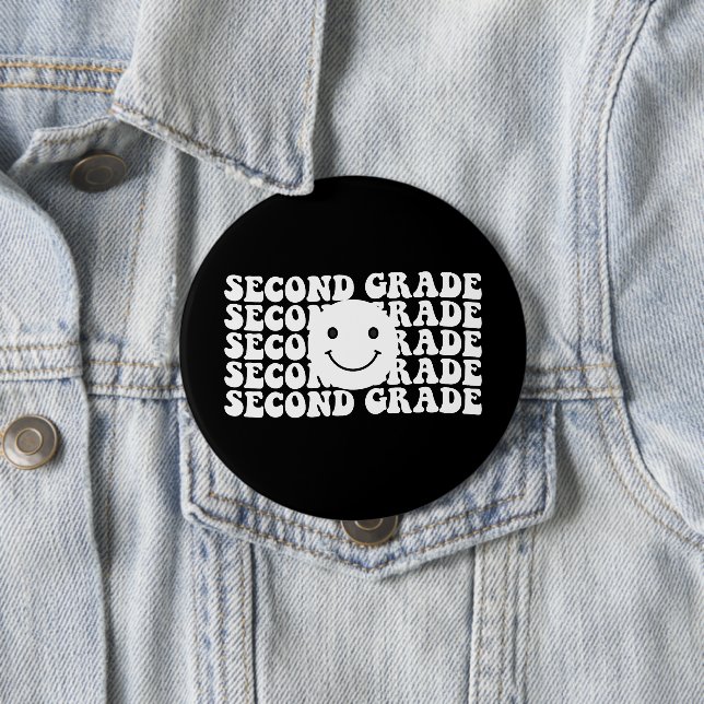 Badge Rond 10 Cm Rentrée scolaire professeur de deuxième année (En situation)