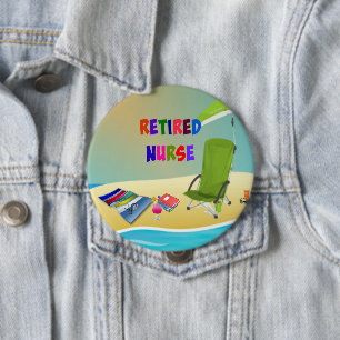 Badge Rond 10 Cm Rétired Nurse