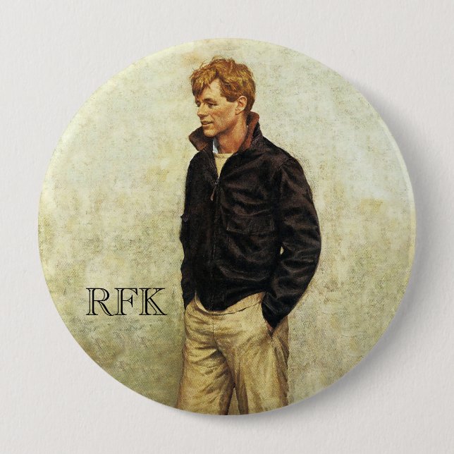 Badge Rond 10 Cm Robert F. Kennedy (Devant)