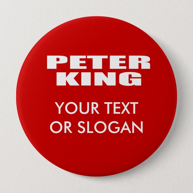 BADGE ROND 10 CM ROI FOR SENATE DE PETER (Devant)