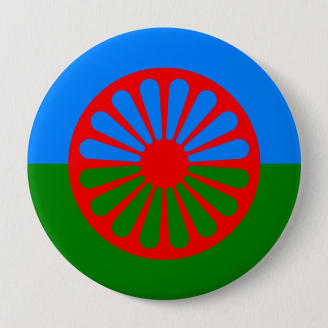 Badge Rond 10 Cm Roma, Inde (Devant)