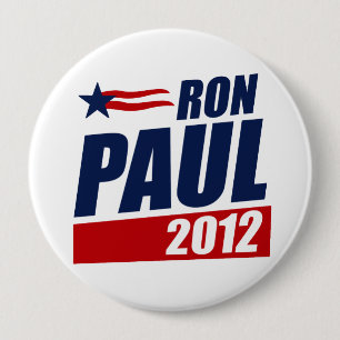 BADGE ROND 10 CM RON PAUL 2012