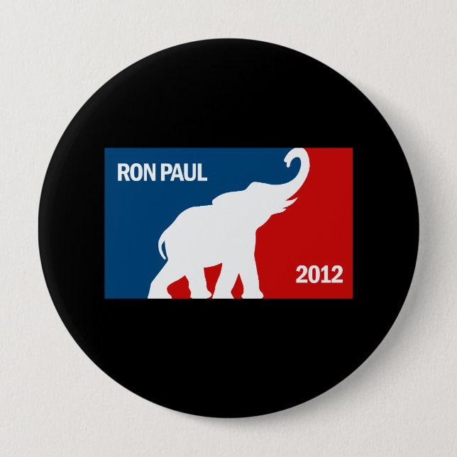 BADGE ROND 10 CM RON PAUL 2012 PRO (Devant)
