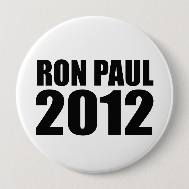 Badge Rond 10 Cm Ron Paul en 2012 (Devant)
