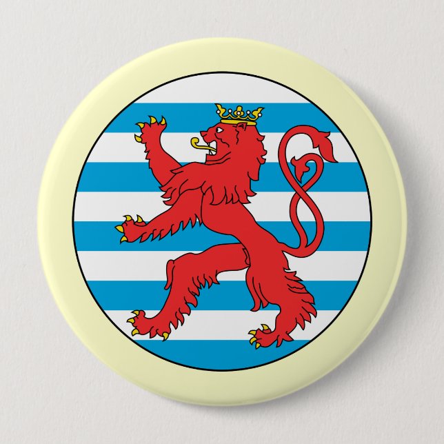 Badge Rond 10 Cm Rondeau Luxembourg, Luxembourg (Devant)