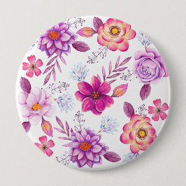 Badge Rond 10 Cm Rose violette