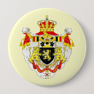 Badge Rond 10 Cm Royaume de Belgique, Belgique