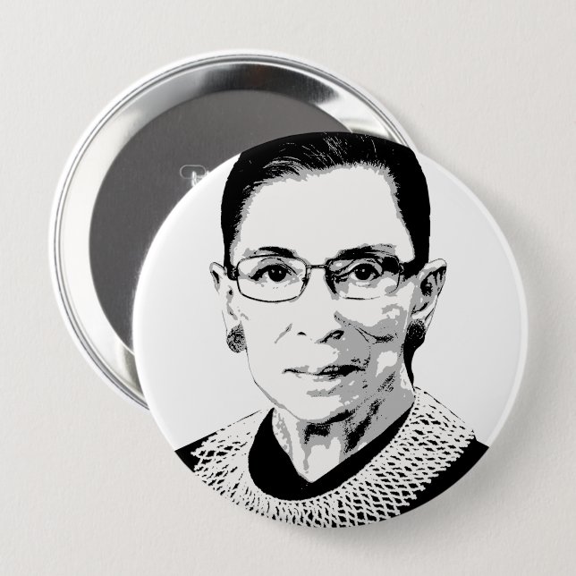 Badge Rond 10 Cm Ruth Bader Ginsburg (Devant & derrière)