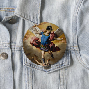 Badge Rond 10 Cm Saint Michel l'Archange