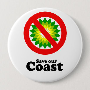 BADGE ROND 10 CM SAUVEZ NOTRE CÔTE