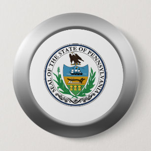 Badge Rond 10 Cm Sceau d'État de Pennsylvanie