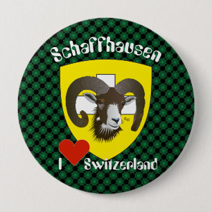 Badge Rond 10 Cm Schaffhouse - Suisse - Suisse - Svizzera Buttons