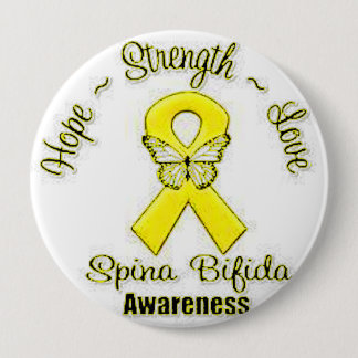 Badge Rond 10 Cm Sensibilisation au spina bifida