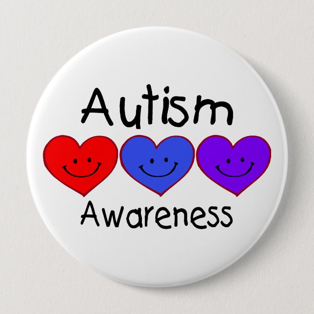 Badge Rond 10 Cm Sensibilisation sur l'autisme (Devant)