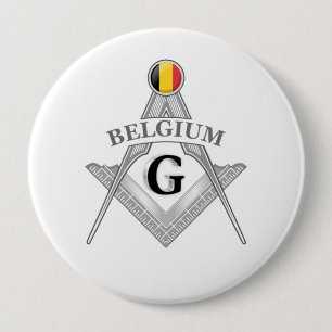 Badge Rond 10 Cm signe de franc-maçonnerie belge