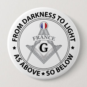 Badge Rond 10 Cm signe de franc-maçonnerie France