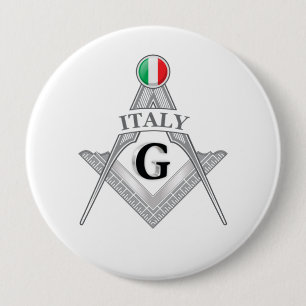 Badge Rond 10 Cm Signe de la franc-maçonnerie italienne