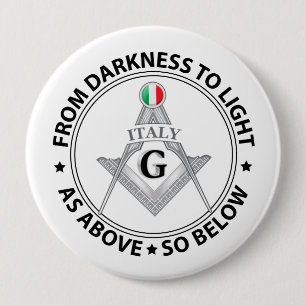 Badge Rond 10 Cm Signe de la franc-maçonnerie italienne