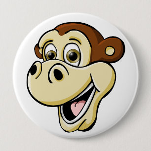 Badge Rond 10 Cm Singe de bande dessinée
