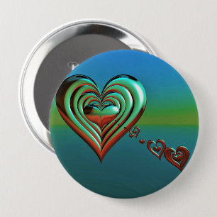 Badge Rond 10 Cm Sky High Hearts