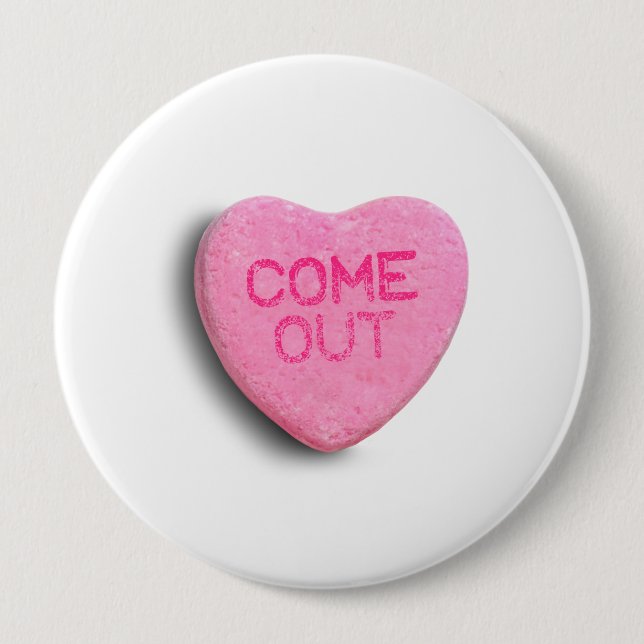 Badge Rond 10 Cm Sors, Candy Heart (Devant)