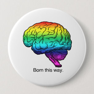 BADGE ROND 10 CM SOUTENU CE CERVEAU DE MANIÈRE