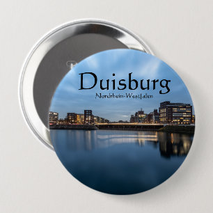 Badge Rond 10 Cm Souvenir de Duisbourg Allemagne 