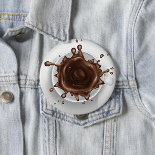 Badge Rond 10 Cm Splash café