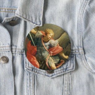 Badge Rond 10 Cm St Michael Arkhangel