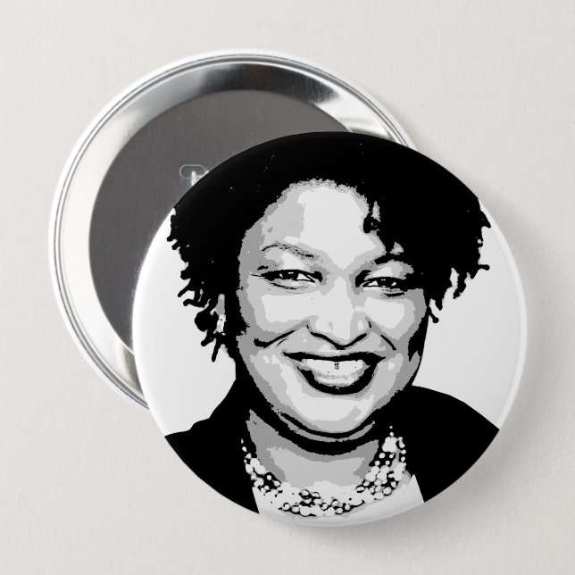 Badge Rond 10 Cm Stacey Abrams (Devant & derrière)