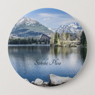 Badge Rond 10 Cm Strbske Pleso, Hautes Tatras, Slovaquie,
